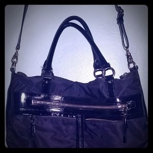 Banana Republic Black vinyl work bag